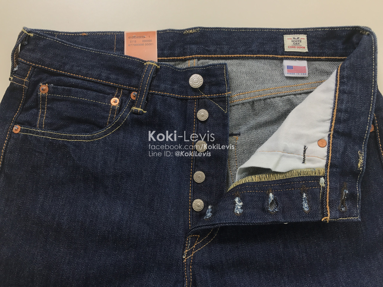 levis 501 white oak