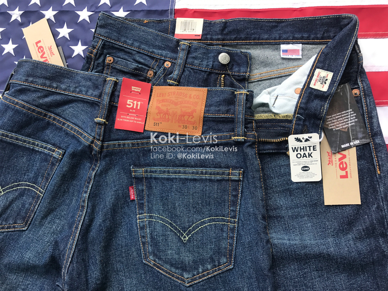 Levi's 511 Made in USA White Oak