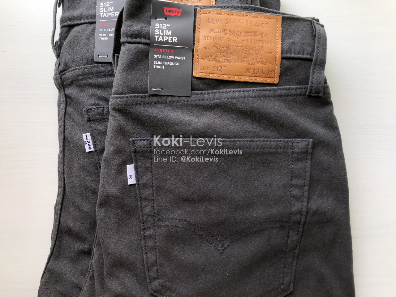 512 Slim Taper สีเทาอมเขียว