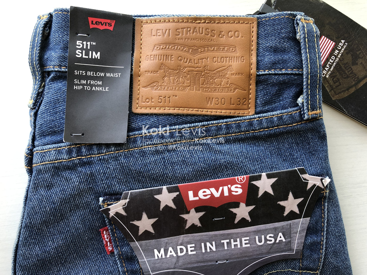 Levi's 511 Made in USA ริมแดง Premium Big E KokiLevis.com