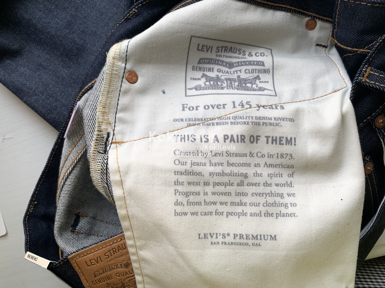 Lot 505 ริมแดง ผ้าดิบ Made in USA