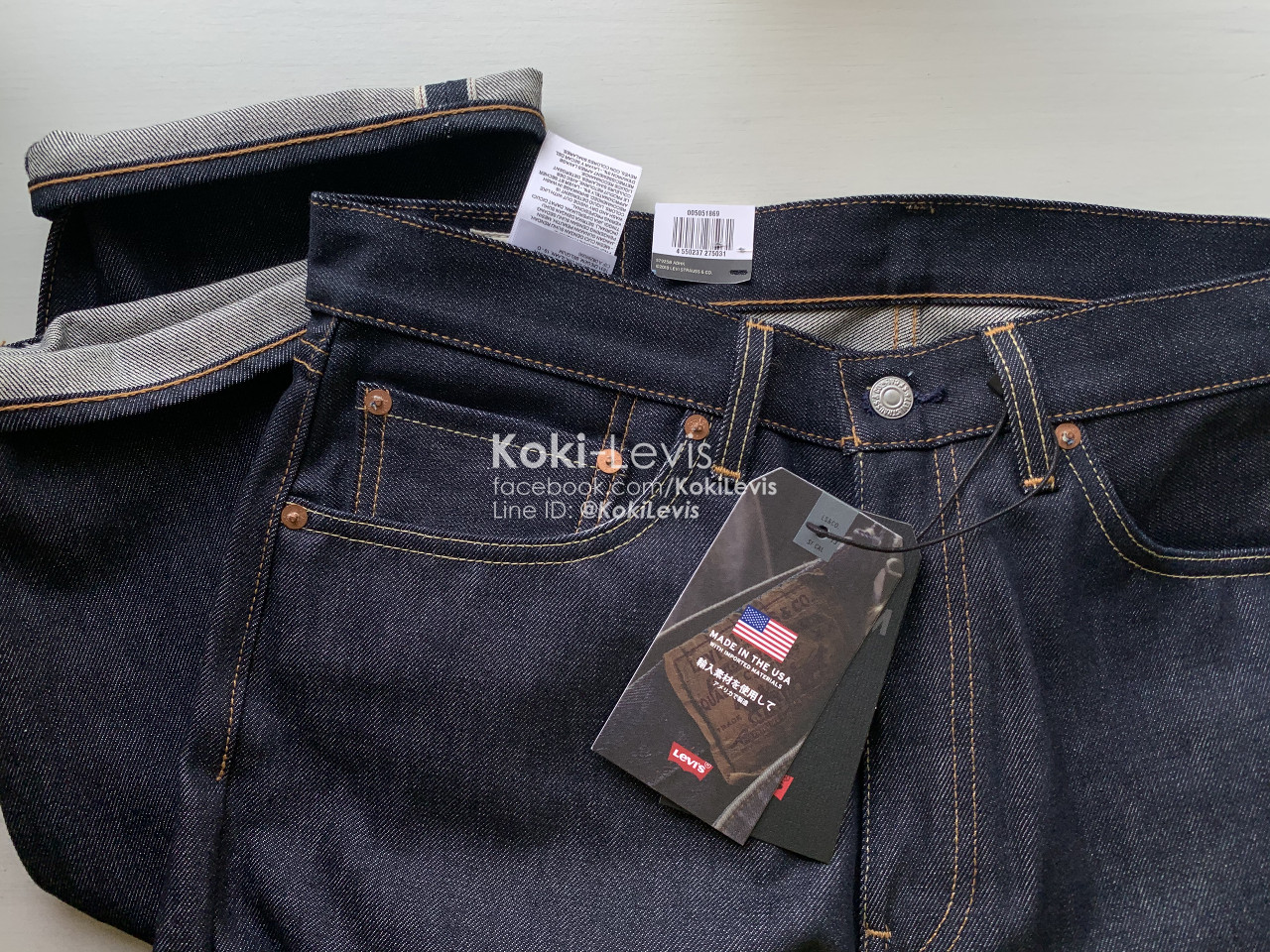 Lot 505 ริมแดง ผ้าดิบ Made in USA