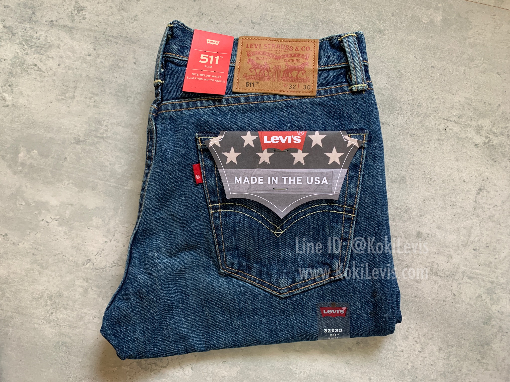 511 Blue Jeans Made in USA - White Oak