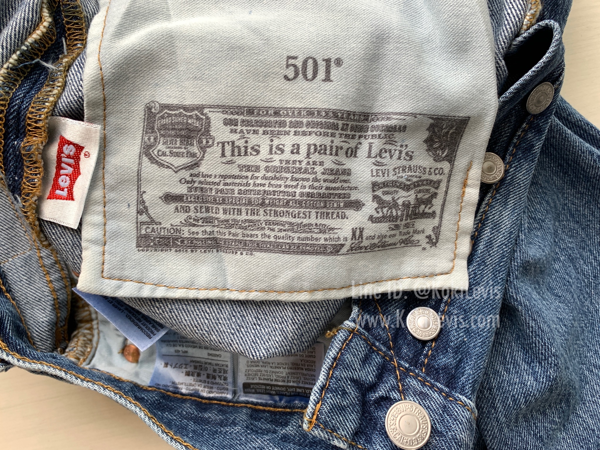 501 Original บลูยีนส์ 0193