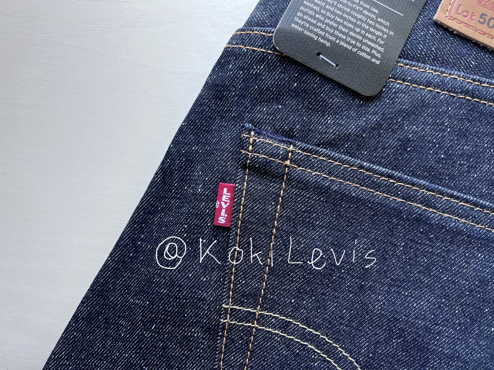 LEVI'S Lot 501 ริมแดง ผ้าดิบ