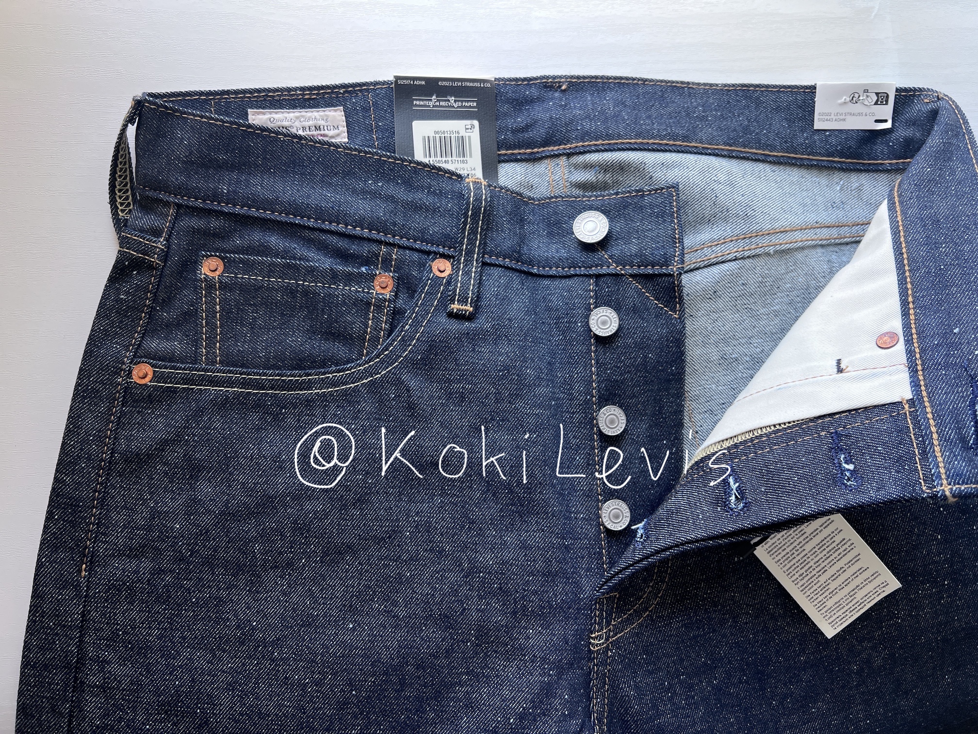 LEVI'S Lot 501 ริมแดง ผ้าดิบ