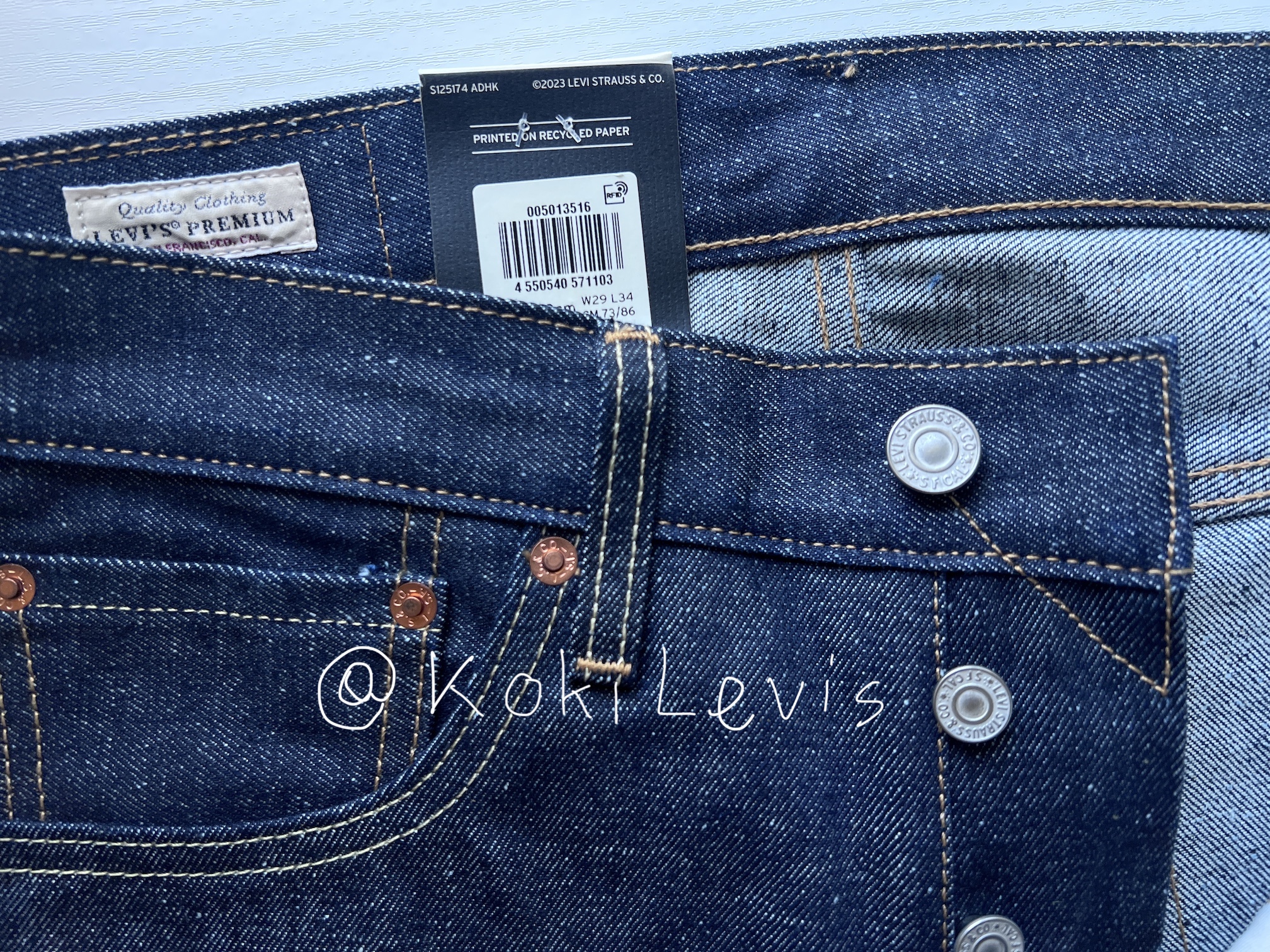 LEVI'S Lot 501 ริมแดง ผ้าดิบ