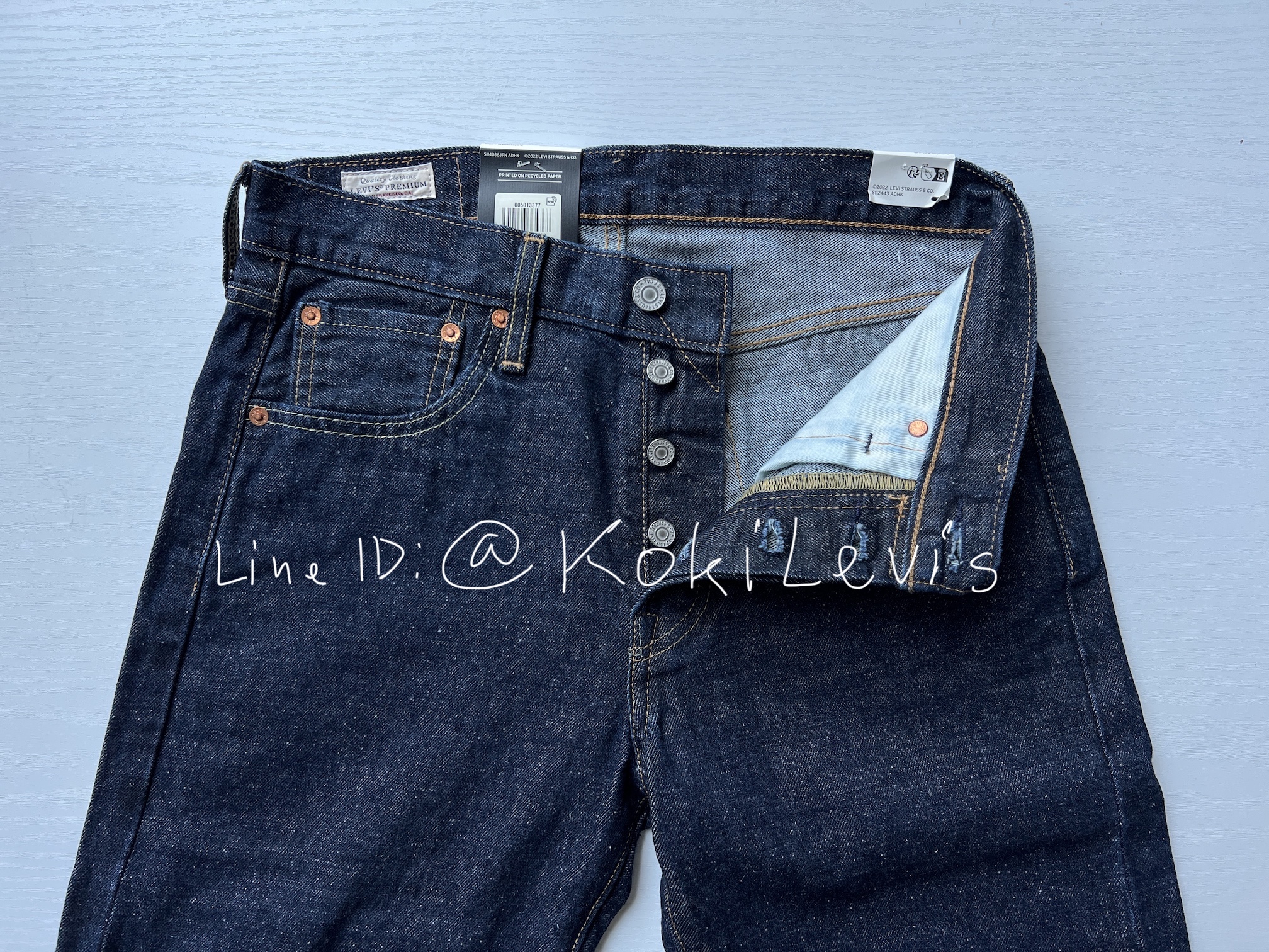 LEVI'S Lot 501 ริมแดง ผ้าฟอก