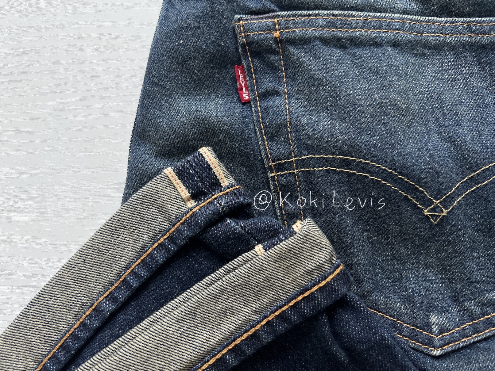LEVI'S Lot 501 ริมแดง ผ้าฟอก