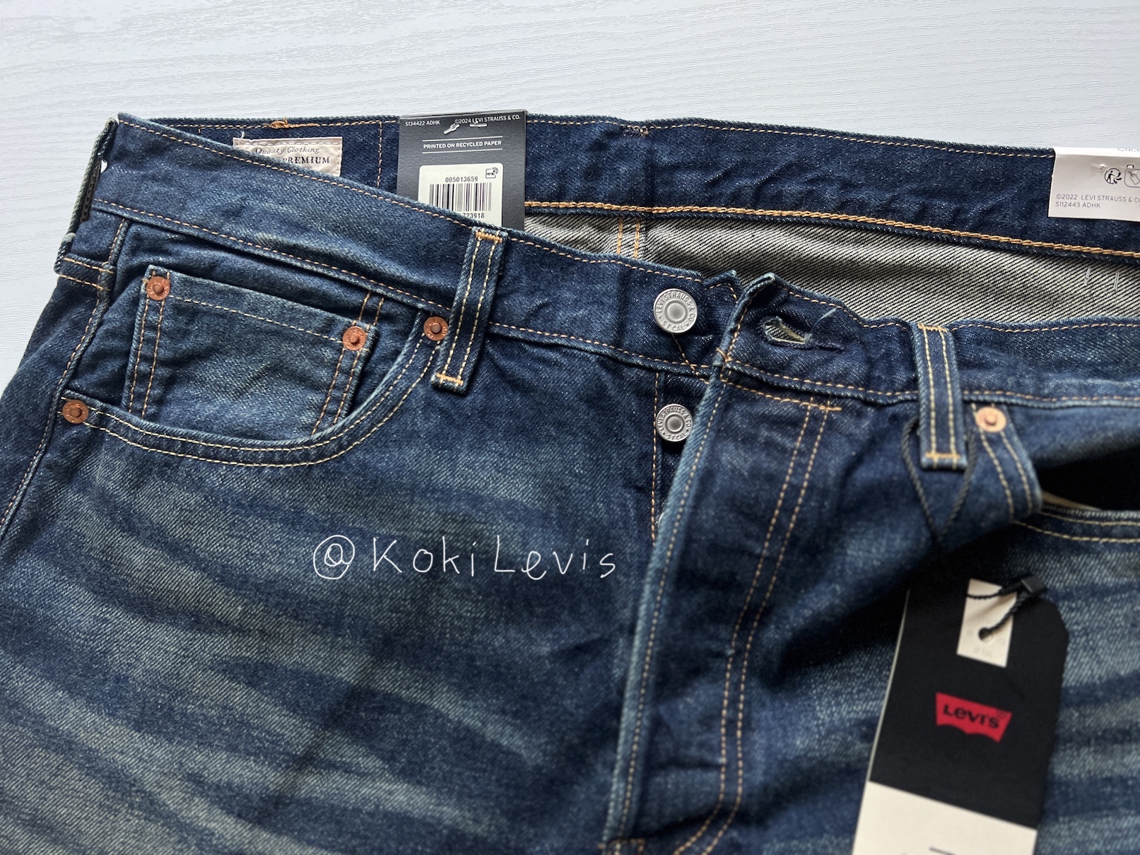LEVI'S Lot 501 ริมแดง ผ้าฟอก
