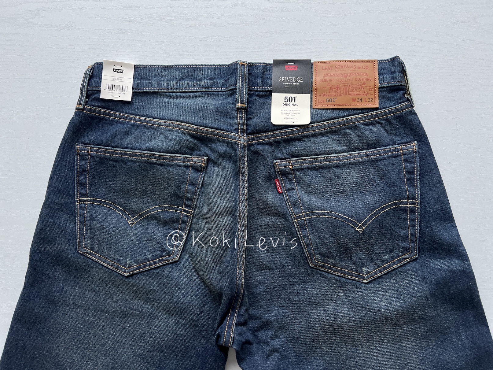 LEVI'S Lot 501 ริมแดง ผ้าฟอก
