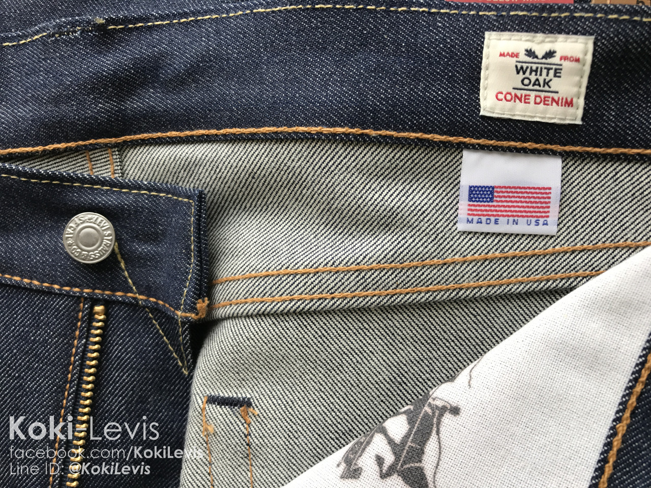 511 ริมแดง USA ผ้าดิบ - White Oak