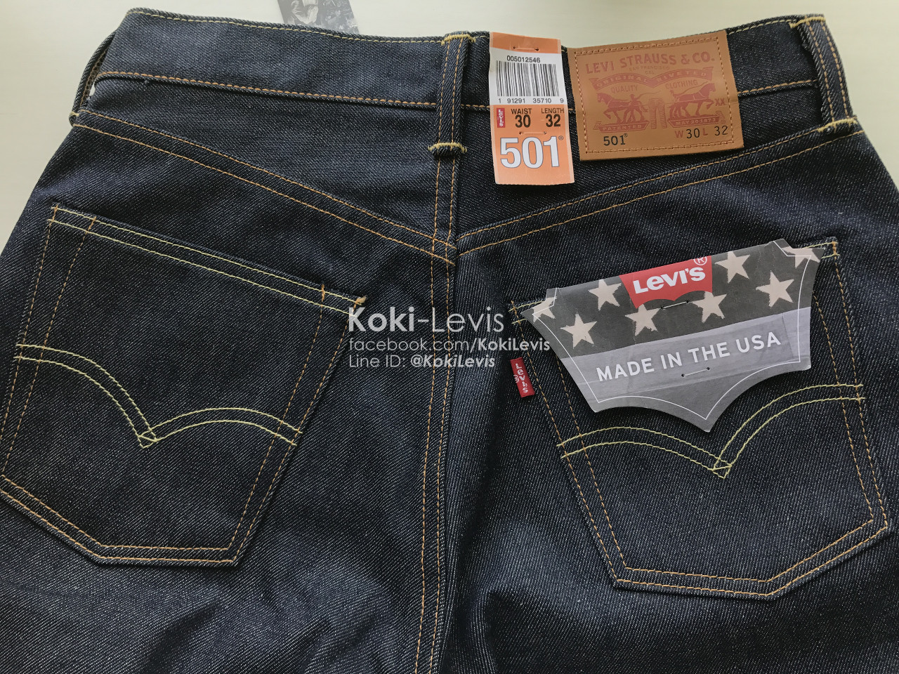 501 ริมแดง USA ผ้าดิบ - White Oak