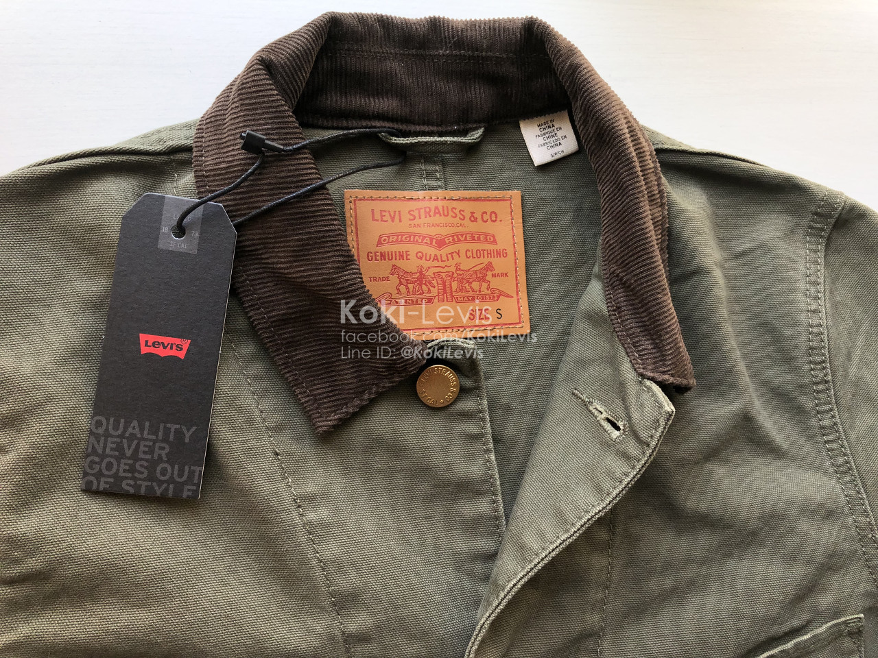 เสื้อโค้ท Levi's Engineer Coat สี Olive (ทหารราบ)