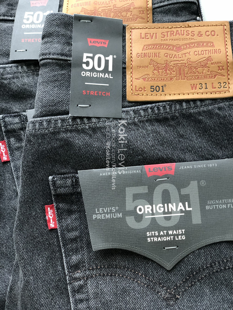 501 ดำฟอก Levi’s Premium Big E