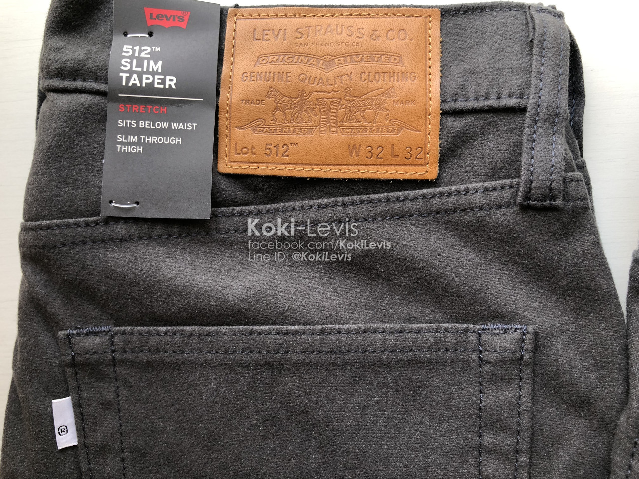 512 Slim Taper สีเทาอมเขียว