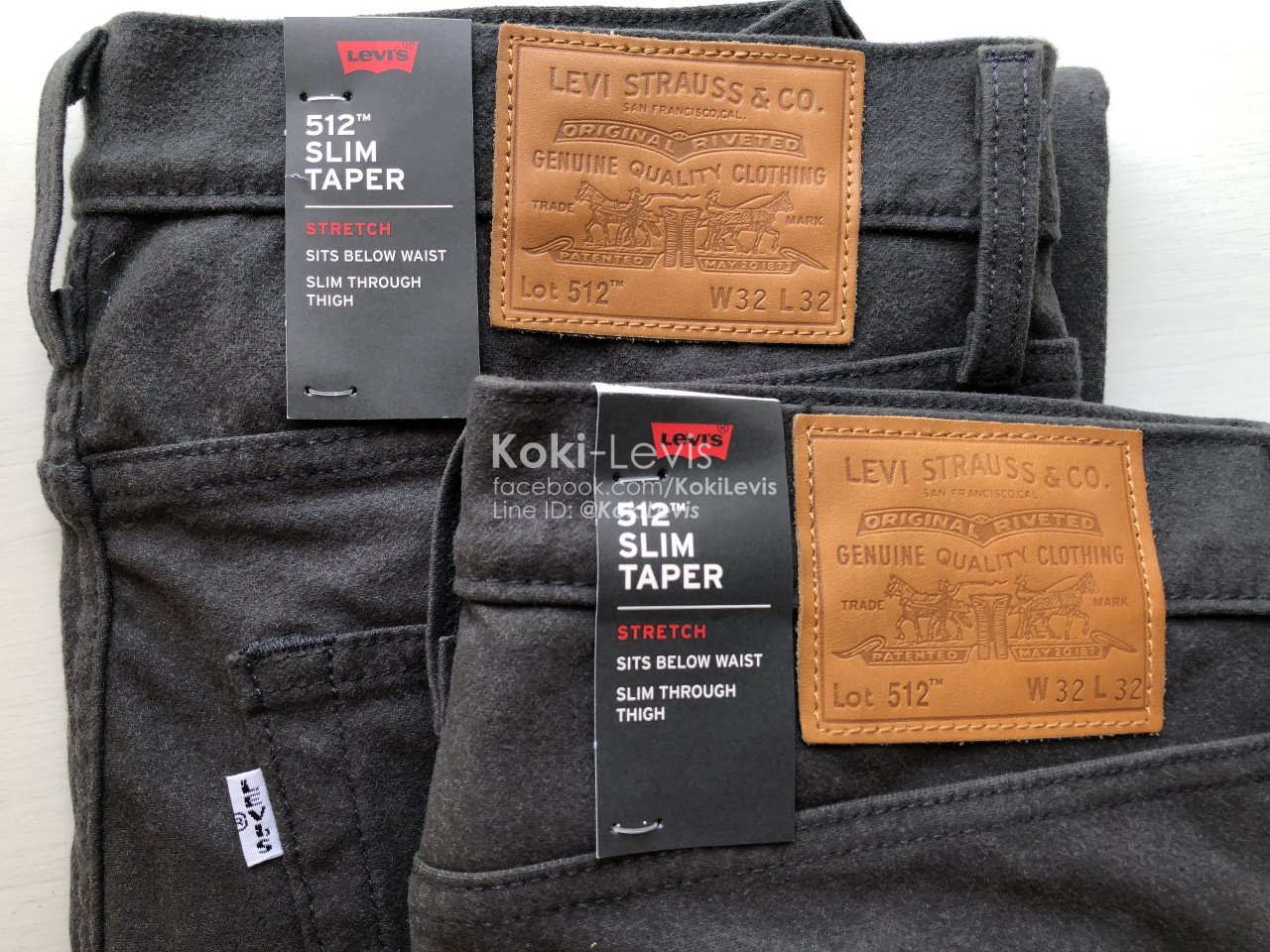 512 Slim Taper สีเทาอมเขียว