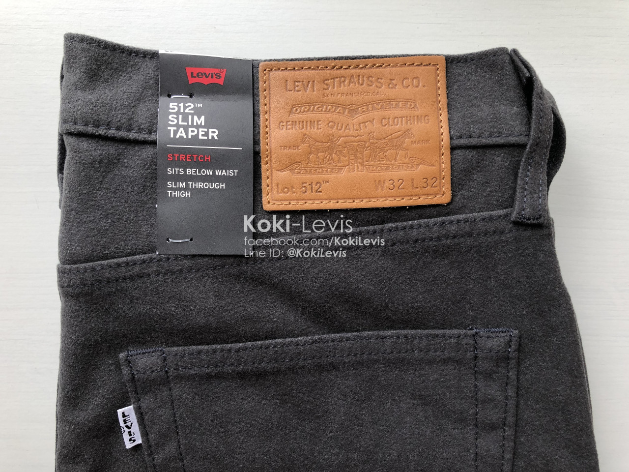 512 Slim Taper สีเทาอมเขียว