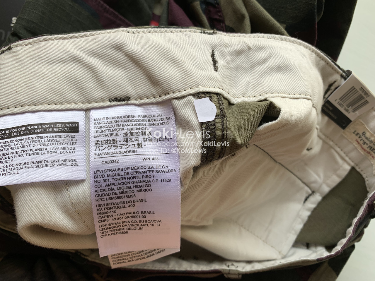 กางเกงลายพราง Levi's Cargo Pants