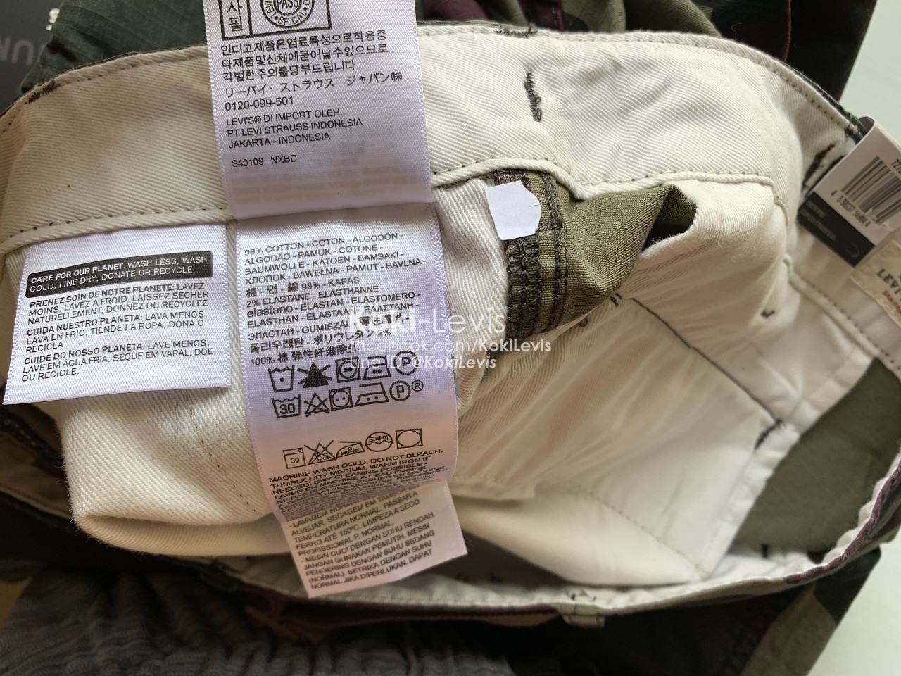 กางเกงลายพราง Levi's Cargo Pants