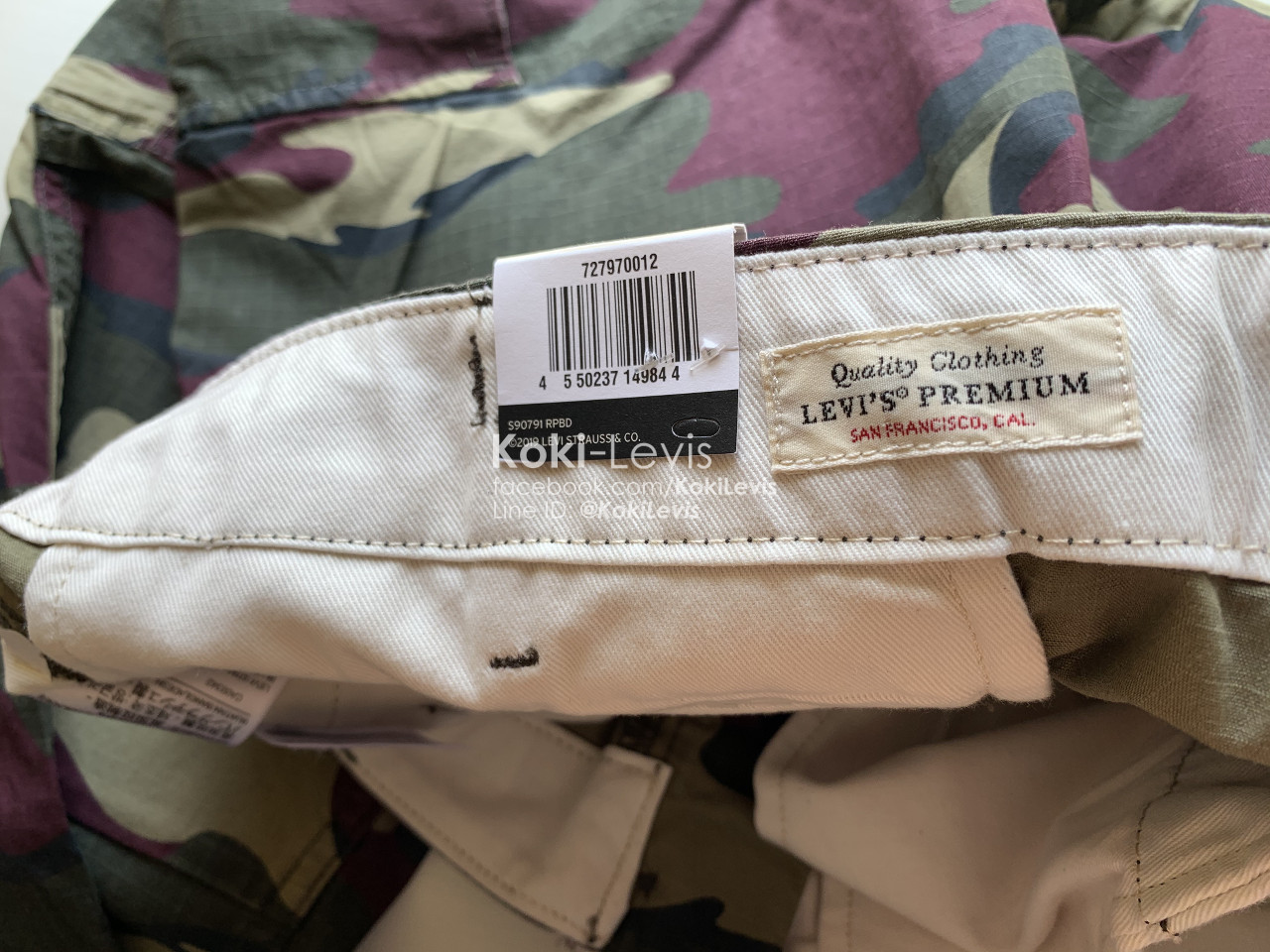 กางเกงลายพราง Levi's Cargo Pants
