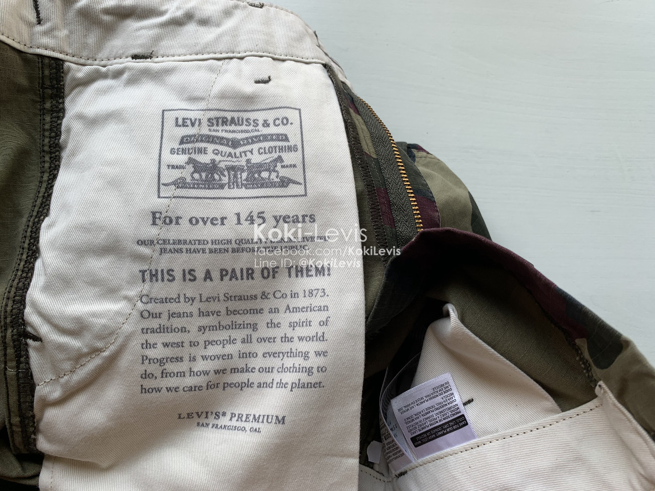 กางเกงลายพราง Levi's Cargo Pants