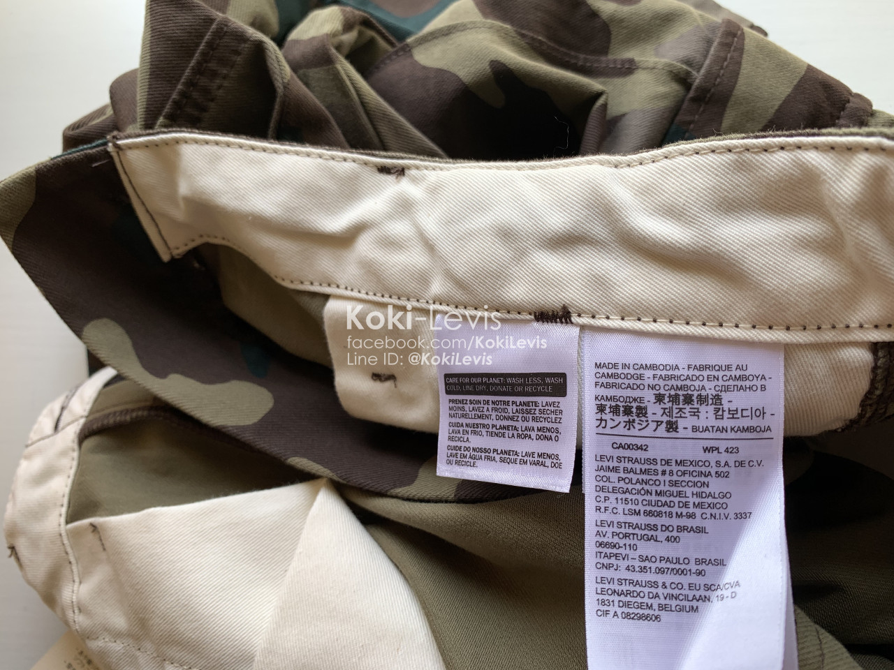 กางเกงลายพราง Levi's Cargo Pants