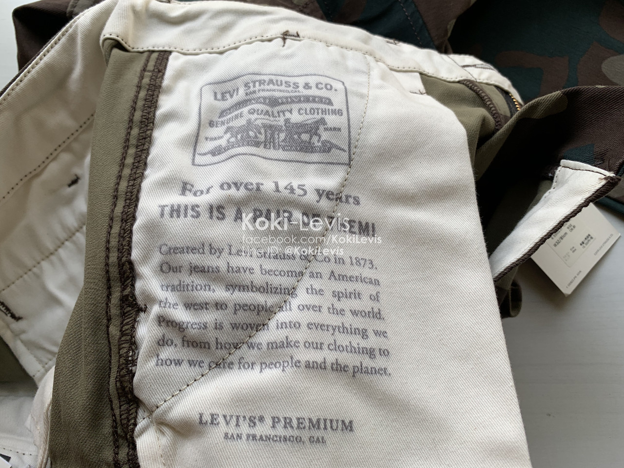 กางเกงลายพราง Levi's Cargo Pants