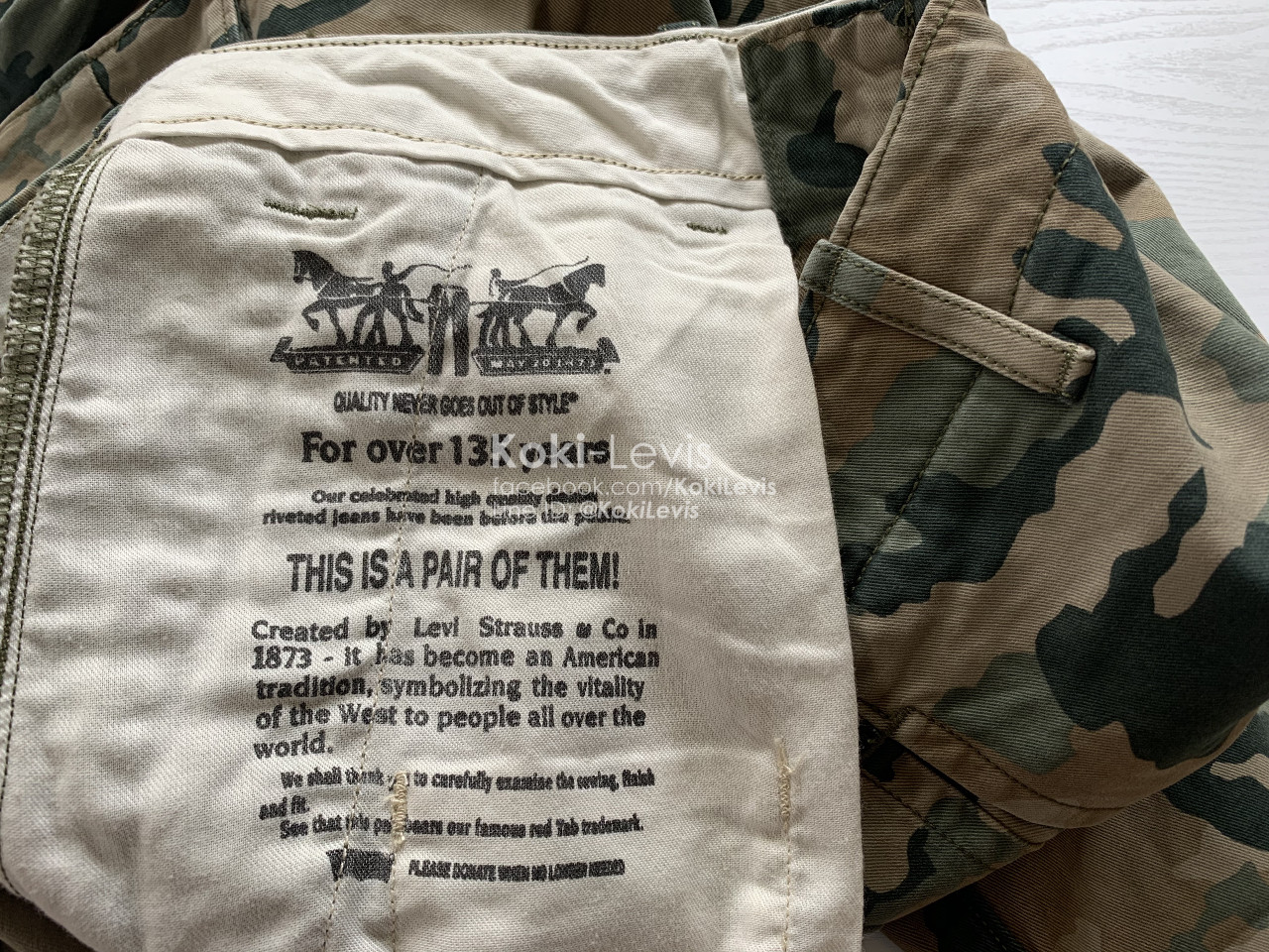 กางเกงลายพราง Levi's Cargo Pants