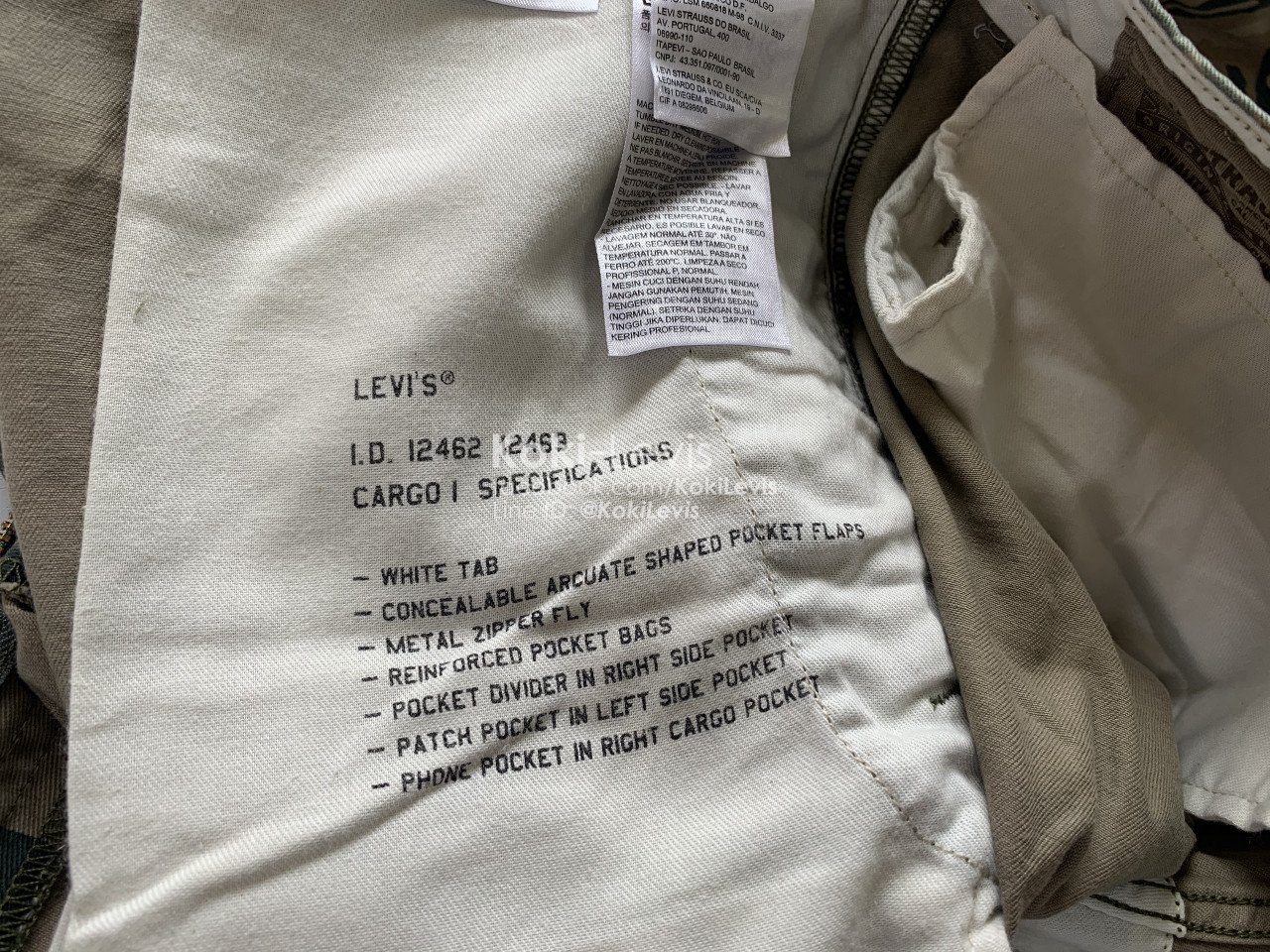 กางเกงลายพราง Levi's Cargo Pants