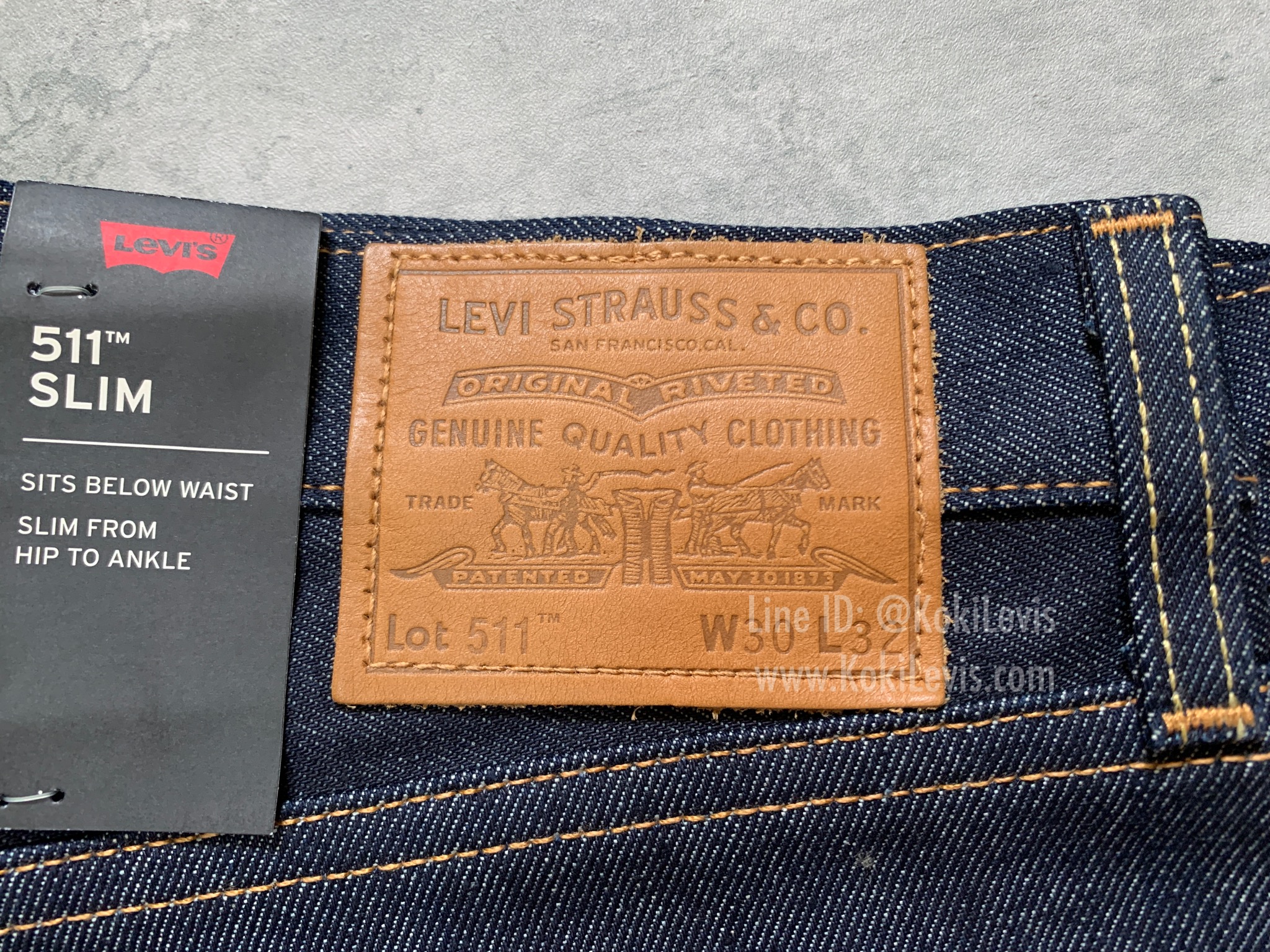 Lot 511 ริมแดง ผ้าดิบ Made in USA