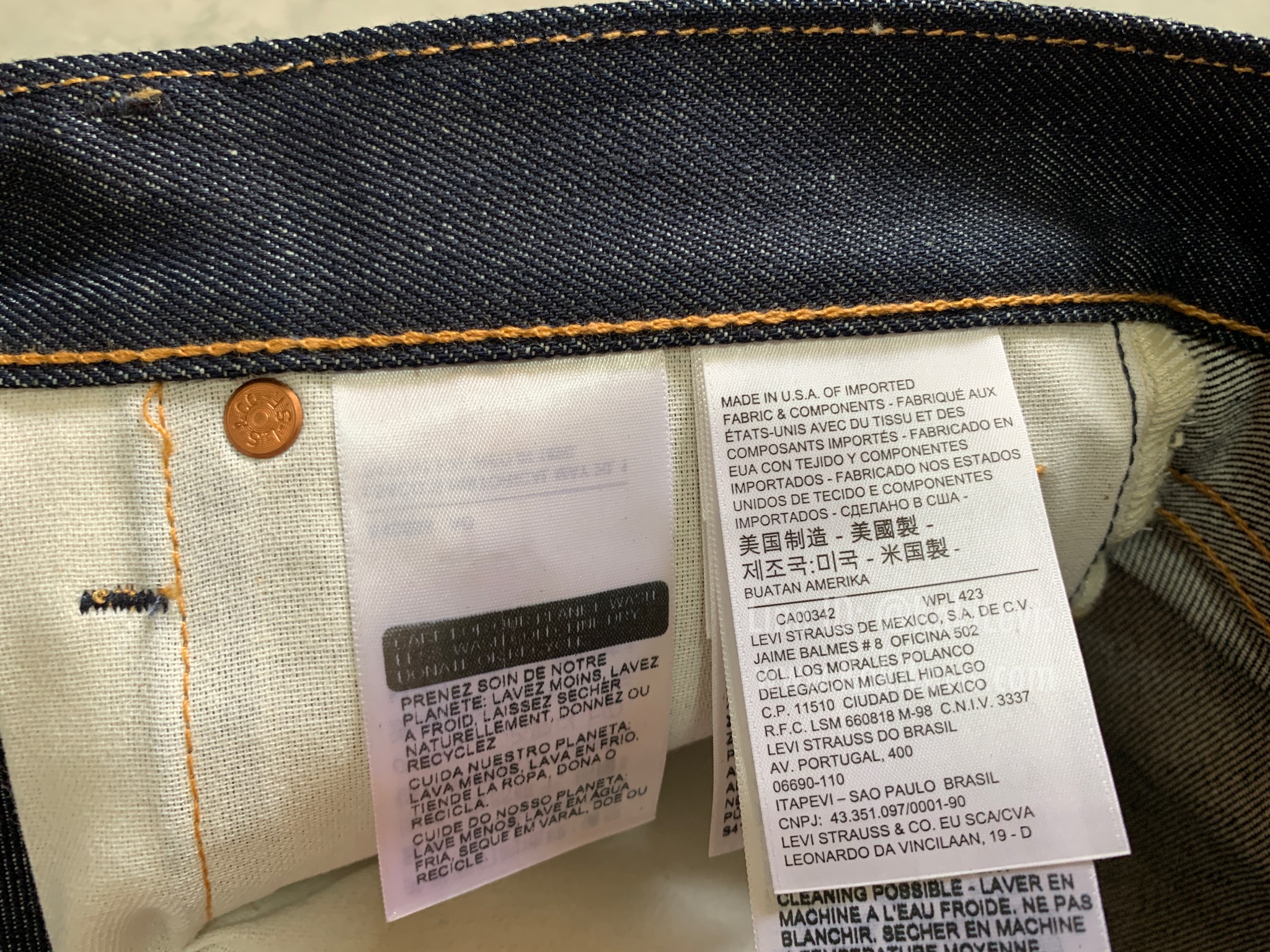 Lot 511 ริมแดง ผ้าดิบ Made in USA
