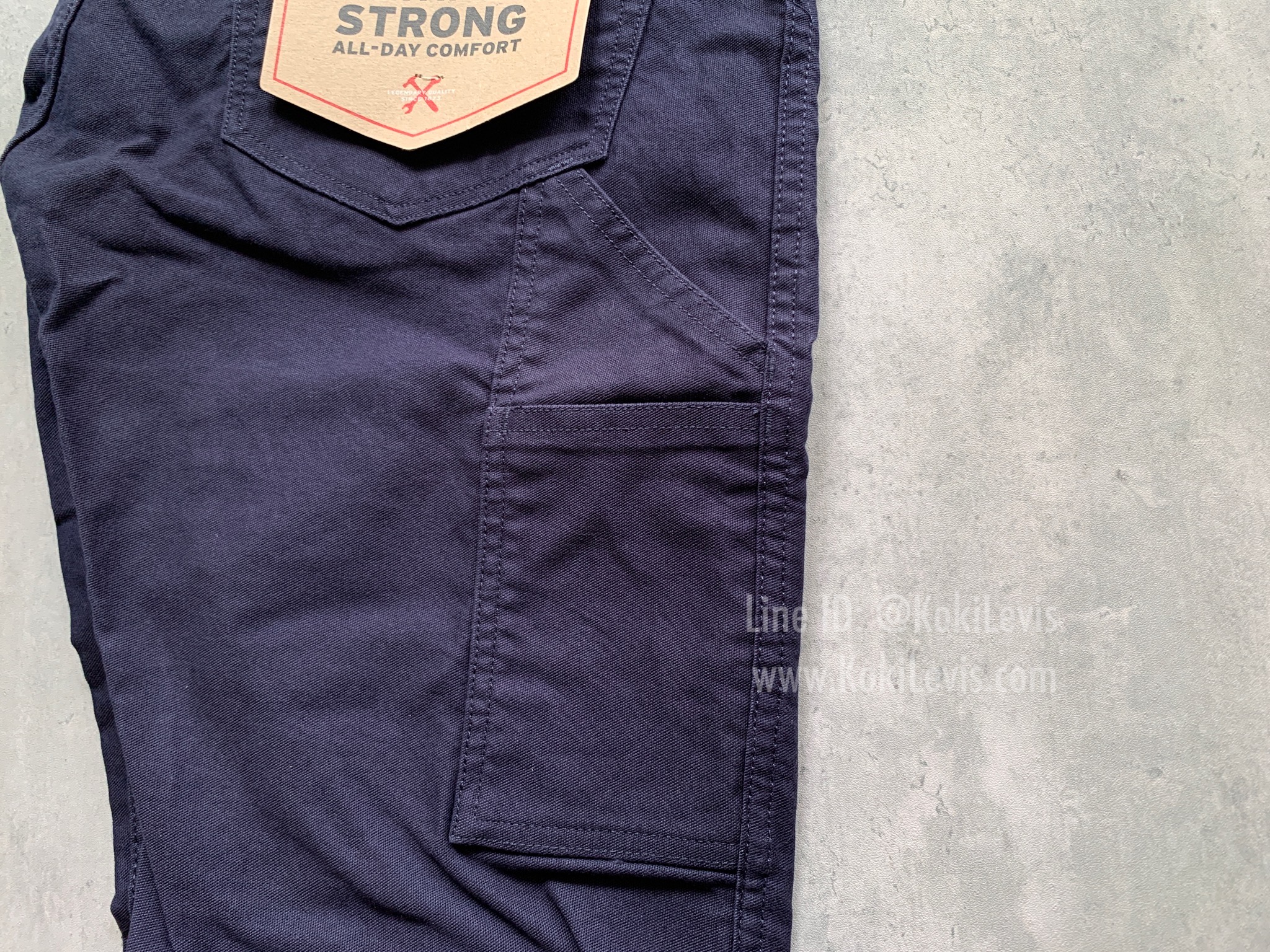 505 Workwear สีกรม มีกระเป๋าข้าง