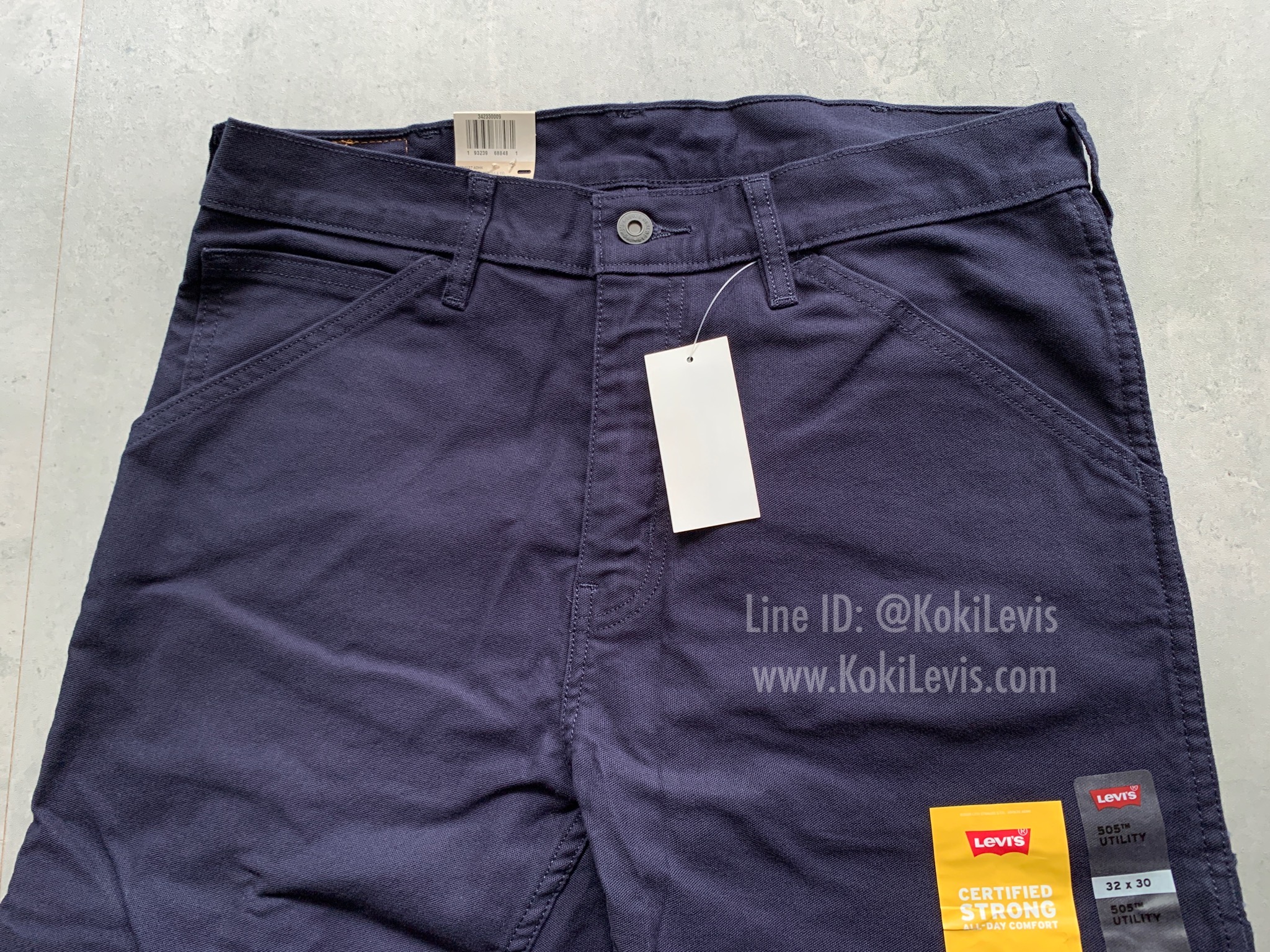 505 Workwear สีกรม มีกระเป๋าข้าง