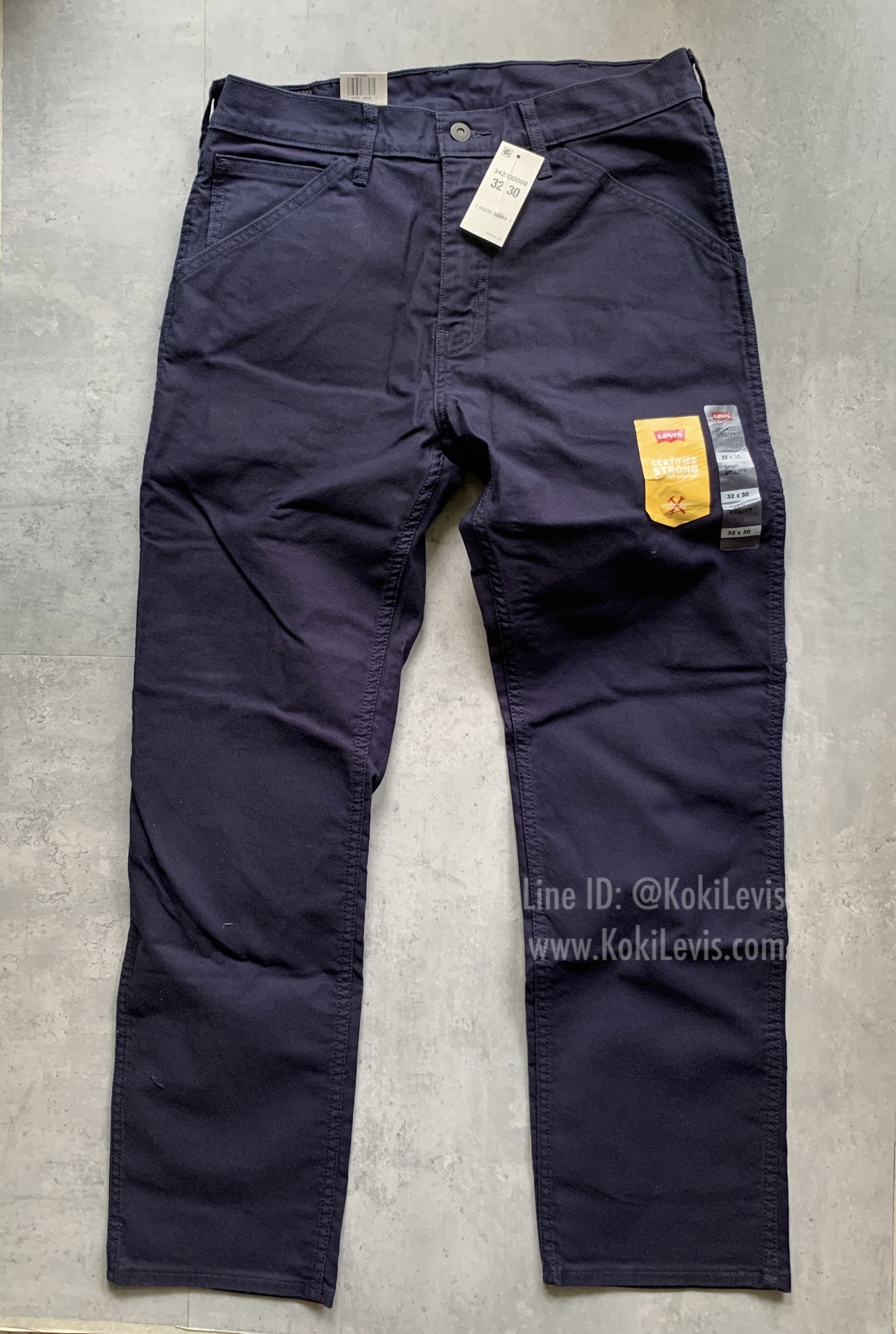 505 Workwear สีกรม มีกระเป๋าข้าง