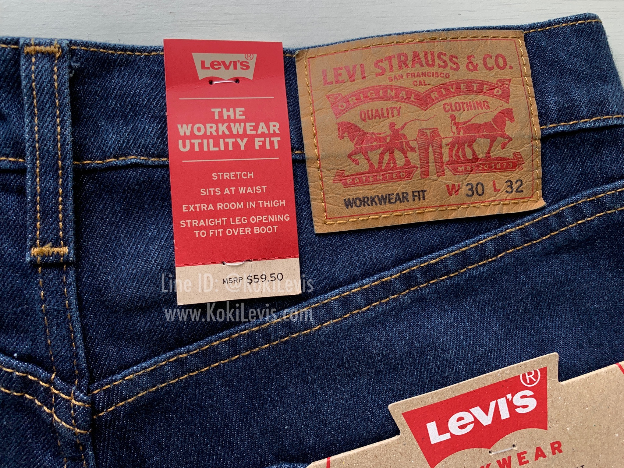 505 Workwear สีน้ำเงินบลูยีนส์