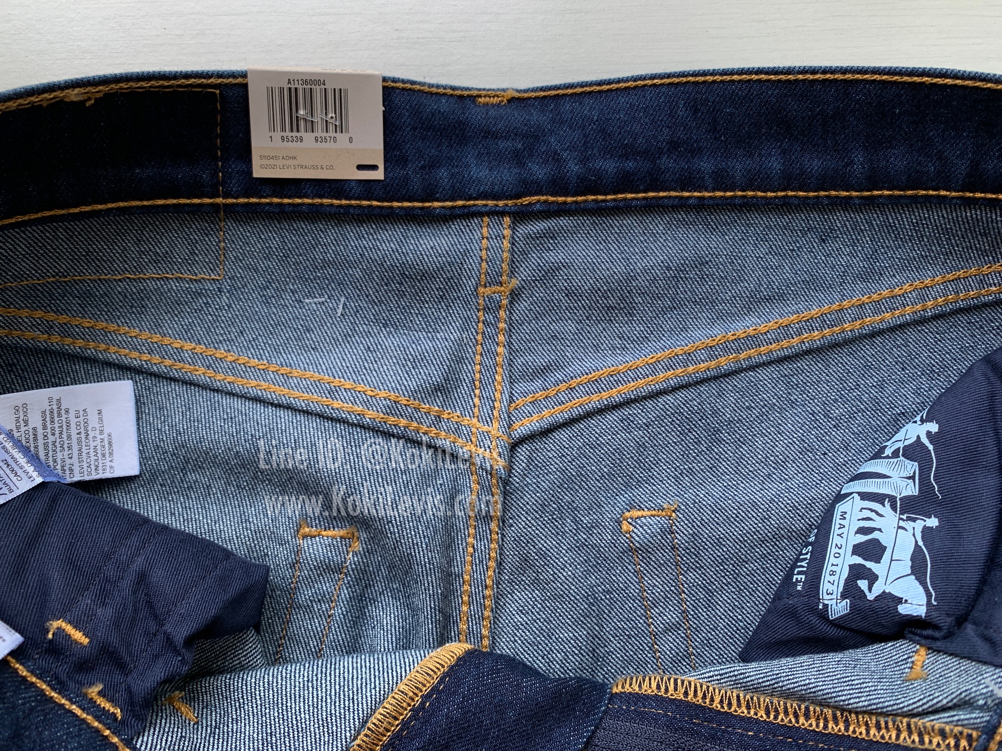 505 Workwear สีน้ำเงินบลูยีนส์