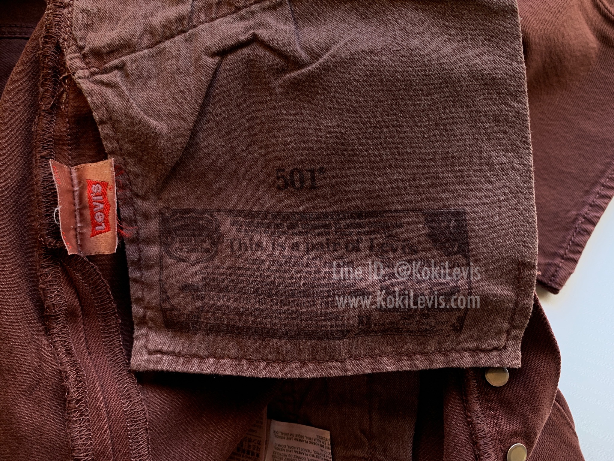 Levi's 501 สี Red wine