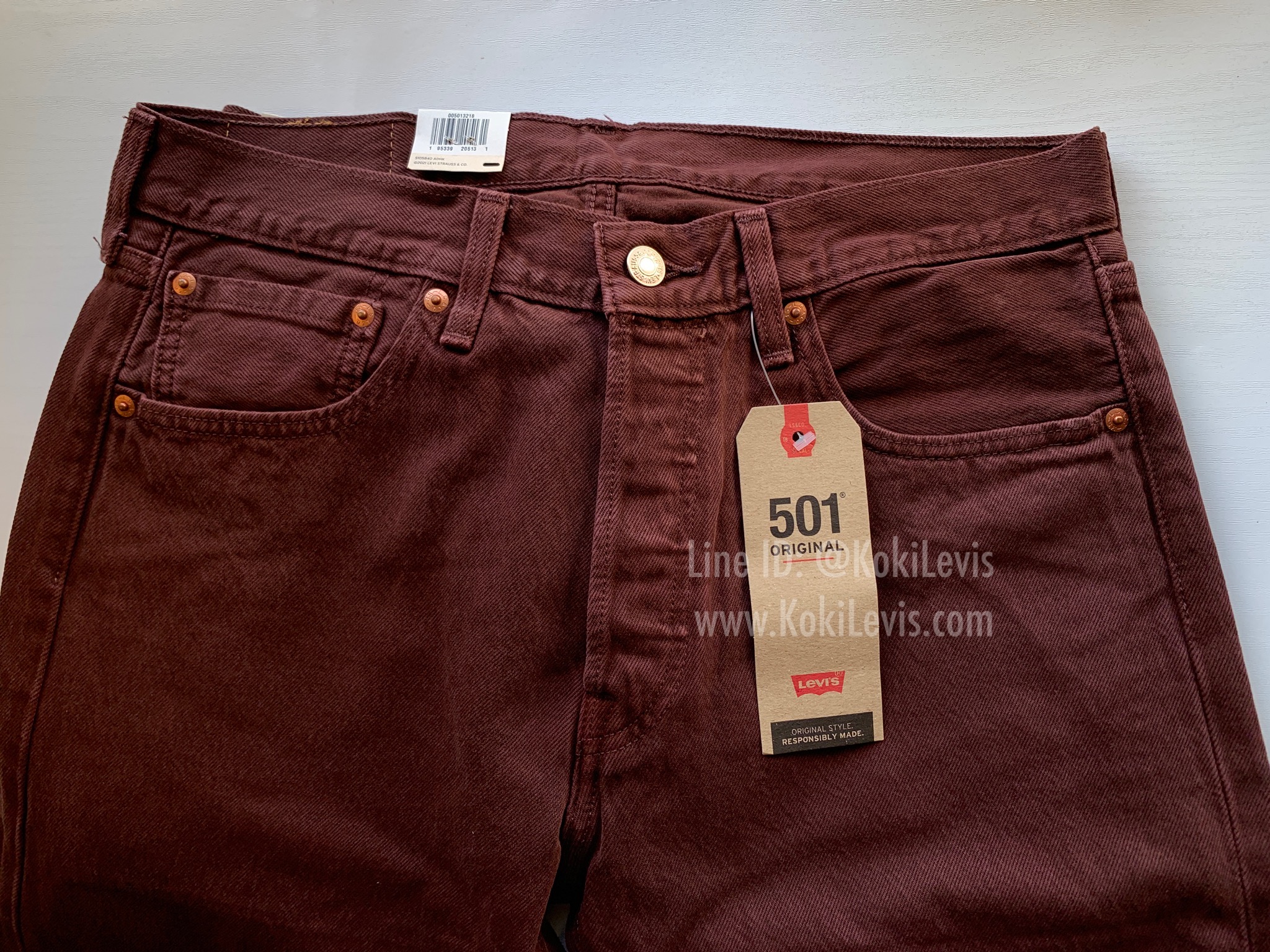 Levi's 501 สี Red wine
