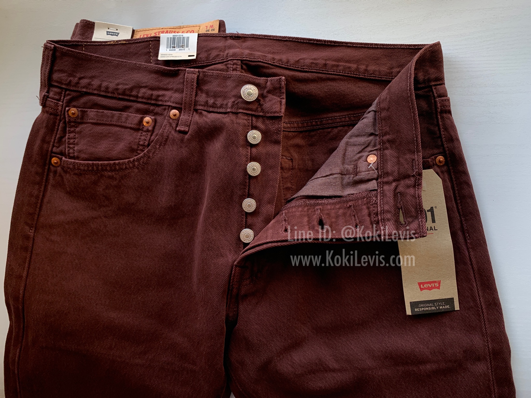 Levi's 501 สี Red wine