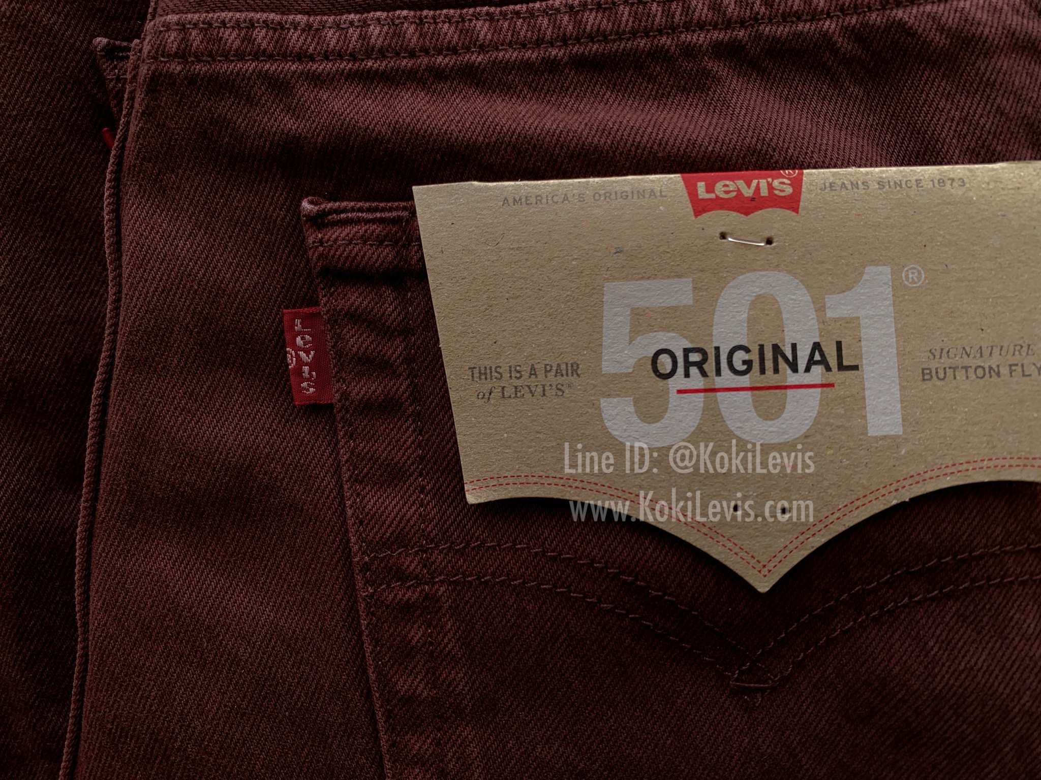 Levi's 501 สี Red wine