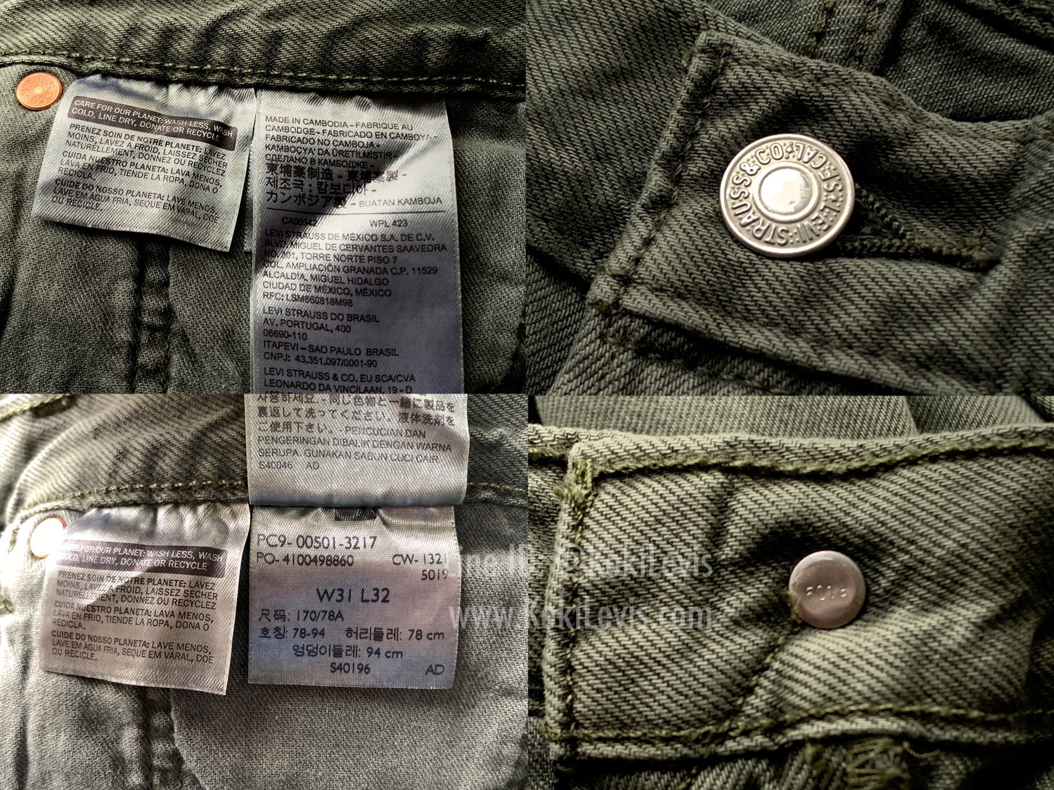 Levi's 501 Original ทรงกระบอก
